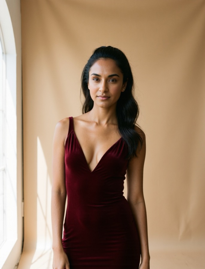 Avelia en Instagram — vestido-terciopelo-escote-v